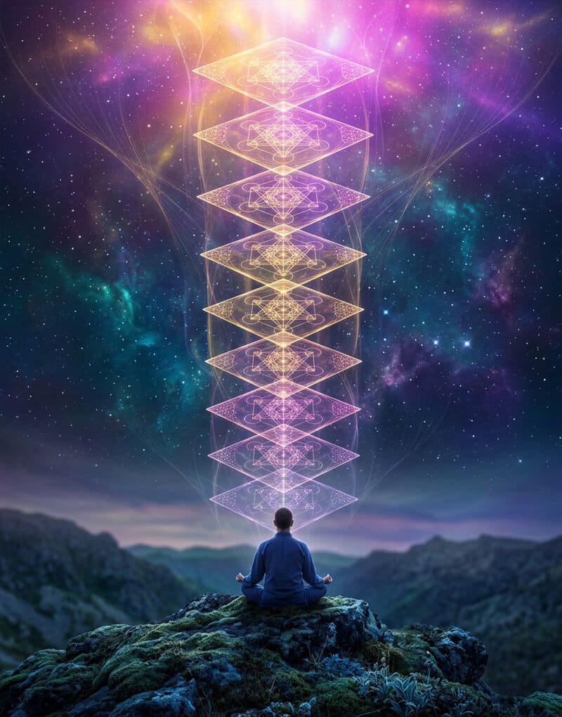 a man delving into the planetary grid